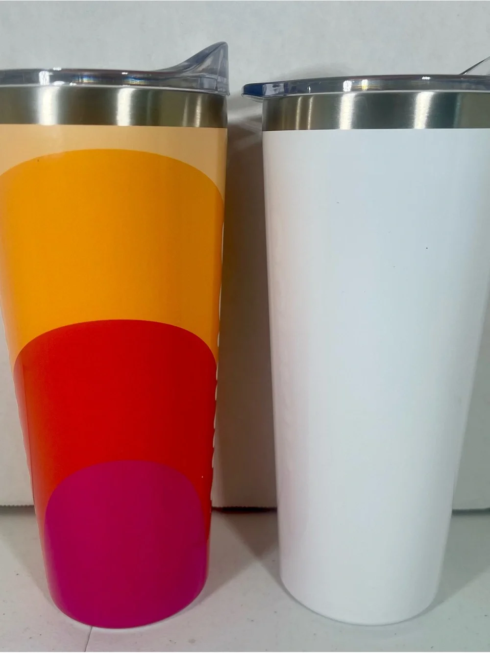 Dunkin Donuts 20oz Travel Tumbler Qty 2 Stainless 2023 RB0123 Ice Coffee